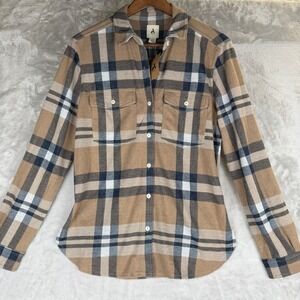 Amazon Essentials Women's Plaid Flannel Long Sleeve Button Up Shirt Size M